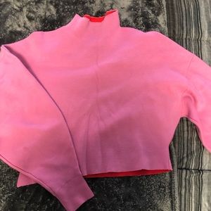 zara pink turtleneck